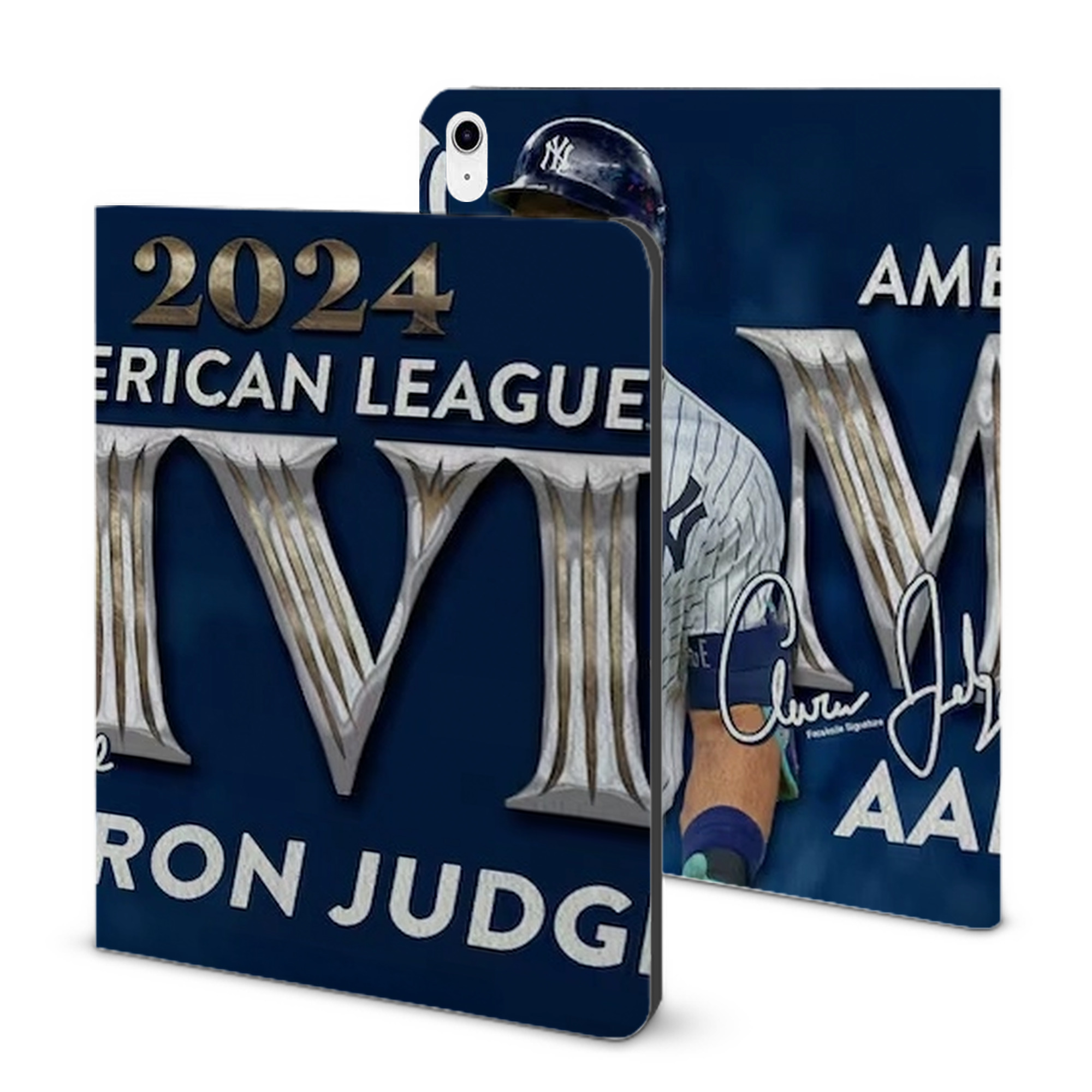 Aaron Judge MVP IPad Case Without Pencil Slot – Book-Style Cover With PU Leather & TPU – Slim, Durable, Scratch-Resistant, Full Protection & Easy Access